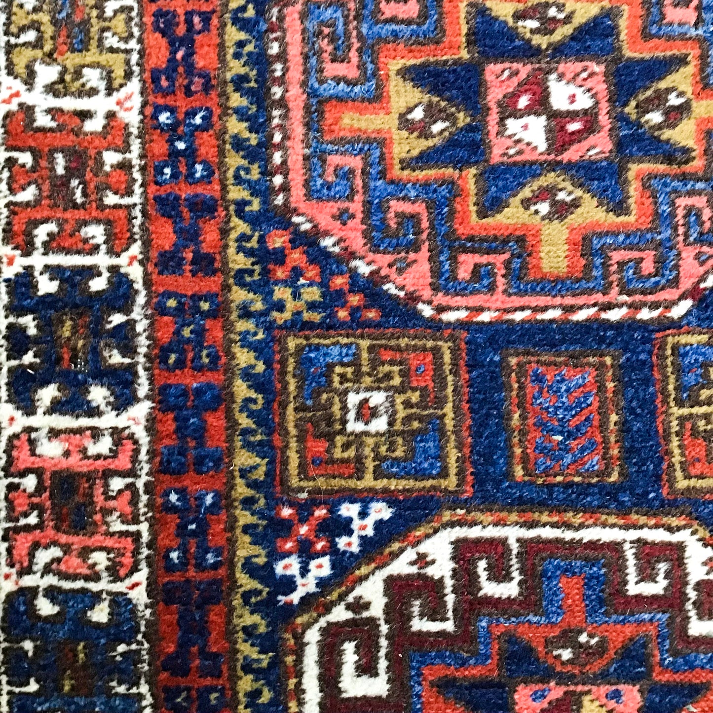 Handcrafted Persian Karaja, 3.0 x 10.8