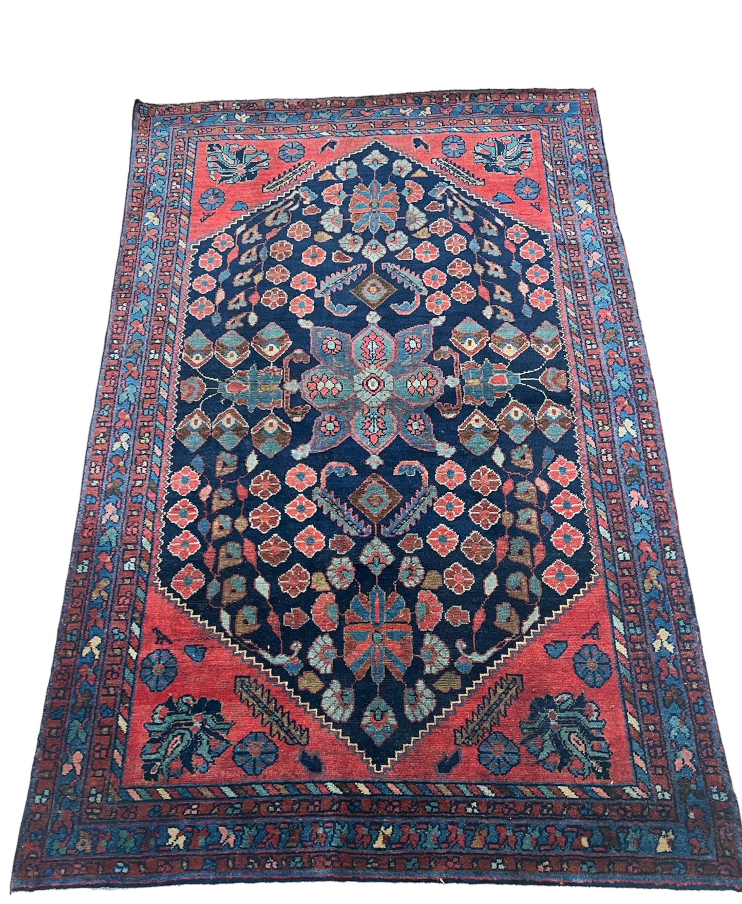 Antique Malayer, 4.1 x 6.5