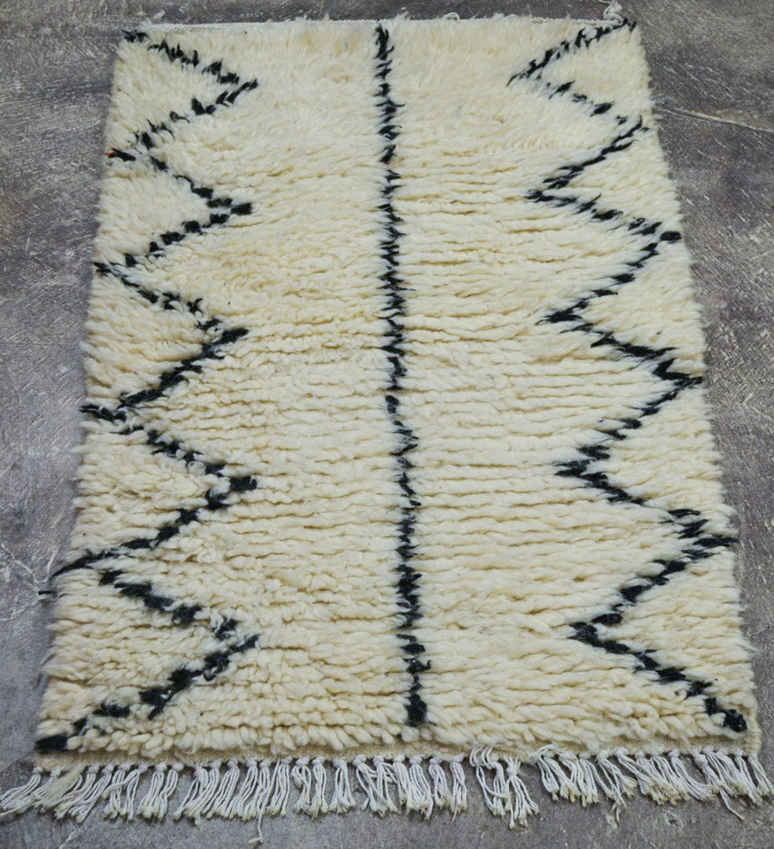Handcrafted Wool Moroccan, 2.0 x 4.0