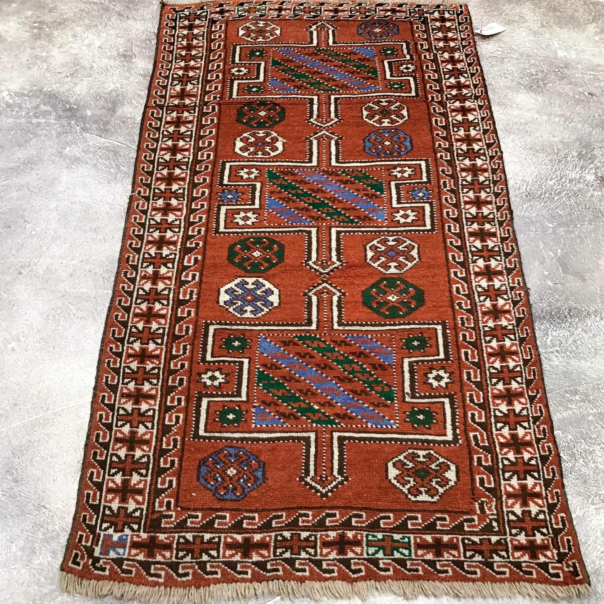 Vintage Tunisian, 3.6 x 6.7