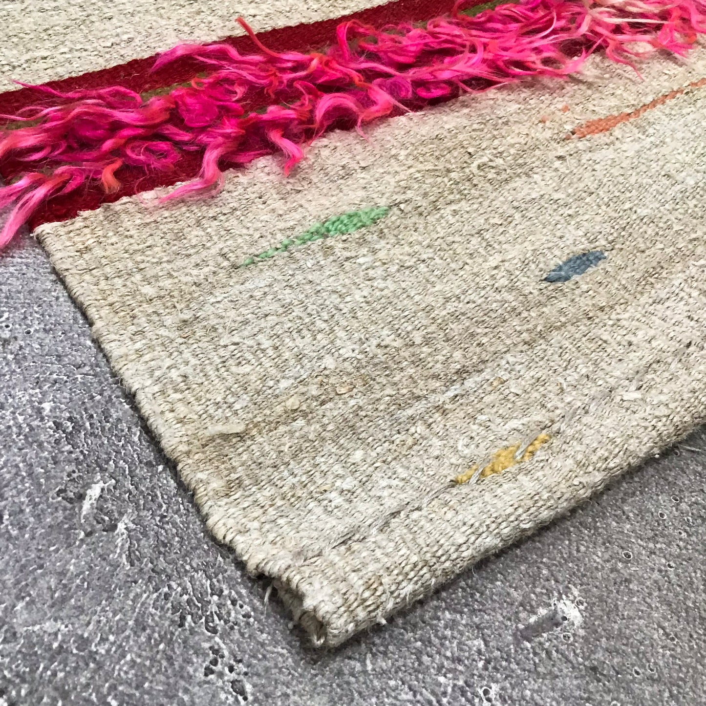 Handcrafted Hemp Runner, 7.3 x 2.0