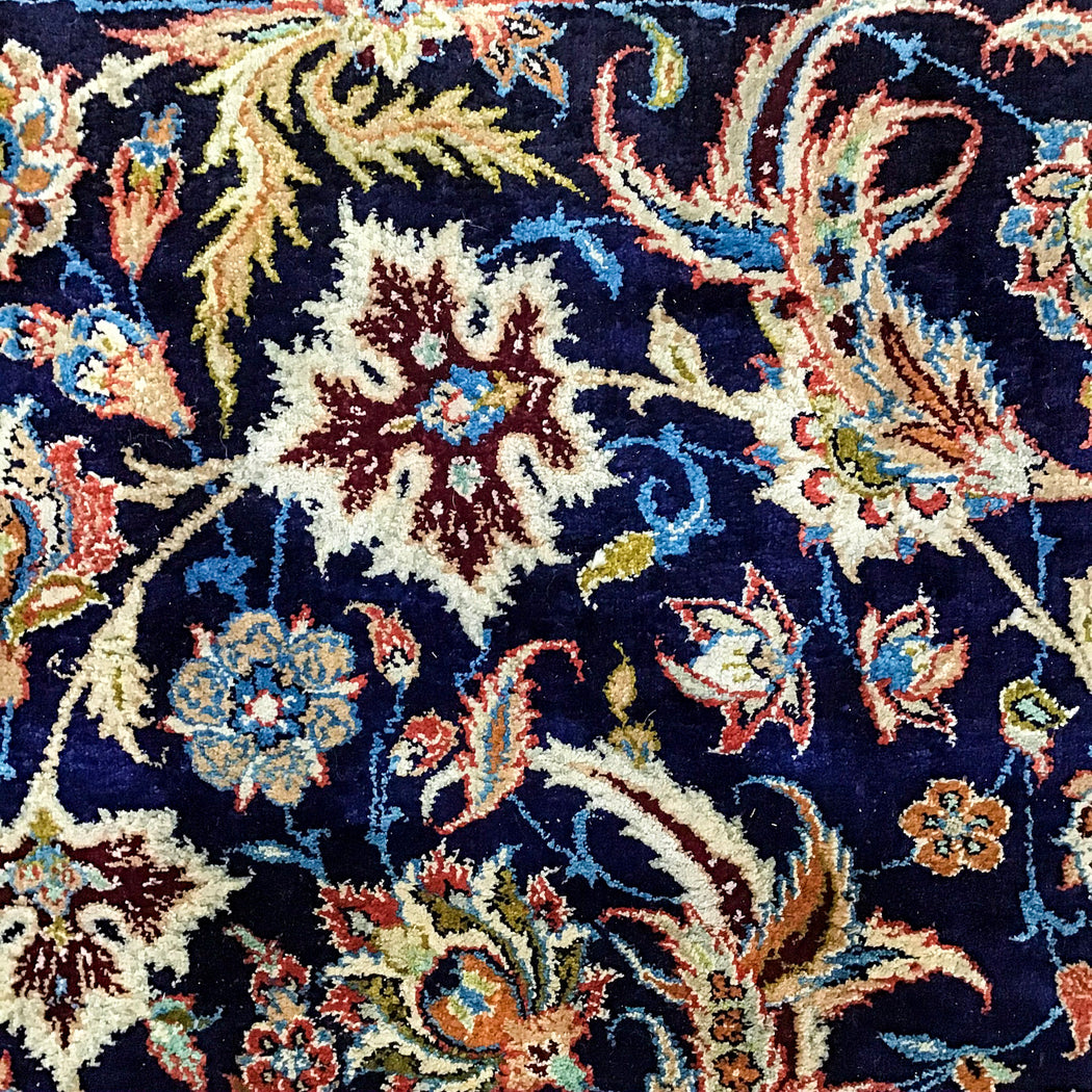 Handcrafted Silk Persian Isfahan, 3'7 x 5'9