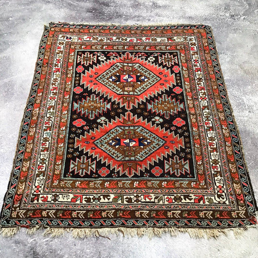 Antique Handcrafted Caucasian, 5'7 x 4'5