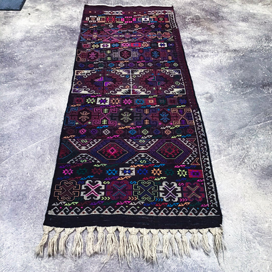 Handcrafted Kurdish Herki, 2'8 x 7'6