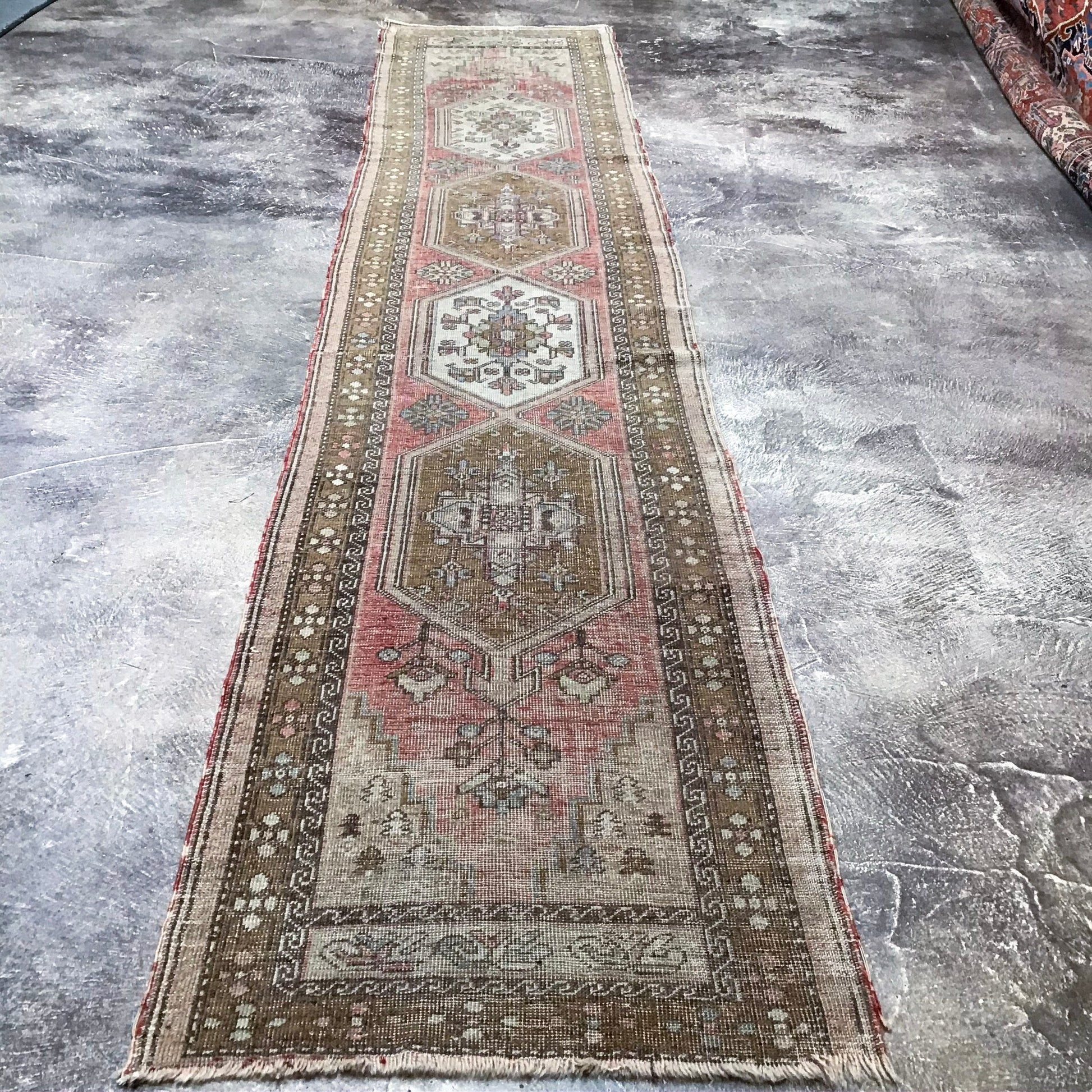 Handcrafted Turkish Runner, 2'5 x 12'4