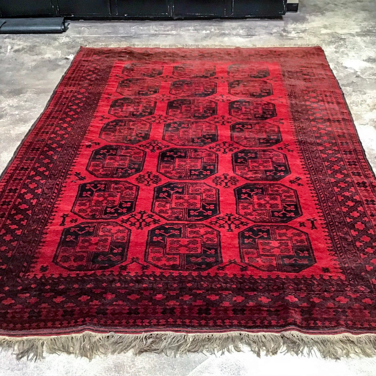 Handcrafted Afghan Bokhara, 7'7 x 11'4