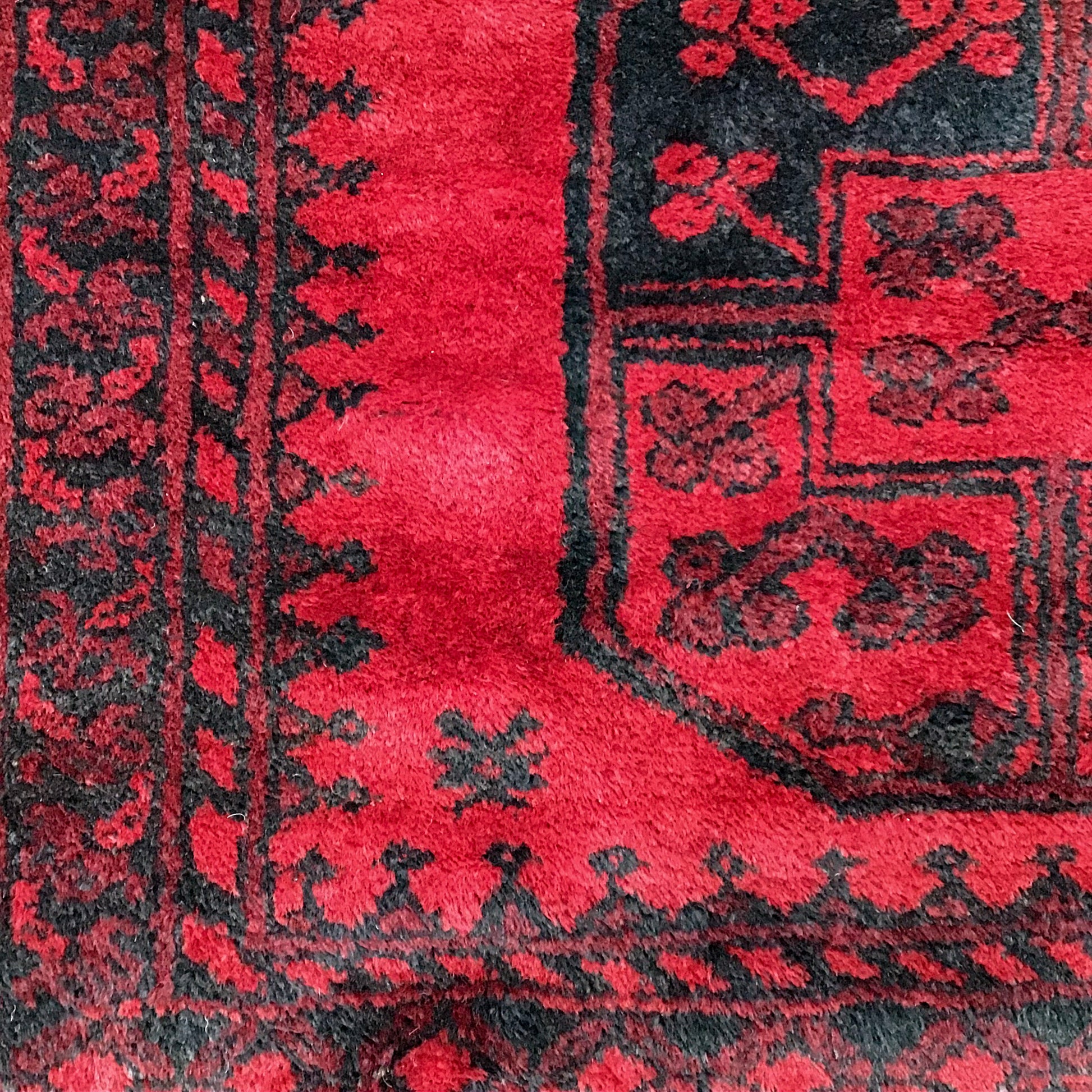 Handcrafted Afghan Bokhara, 7'7 x 11'4