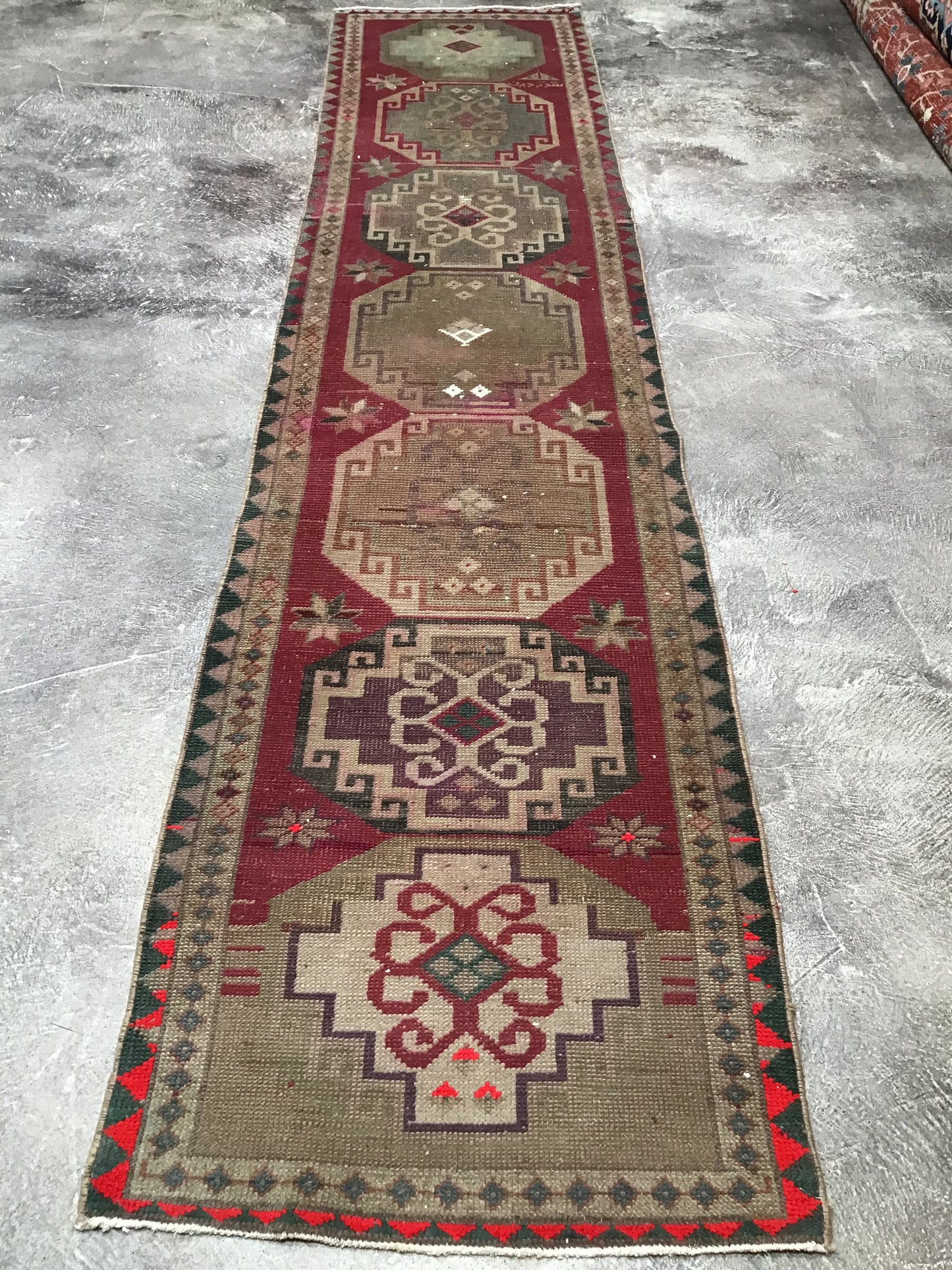 Handcrafted Turkish Runner, 2'7 x 11'11