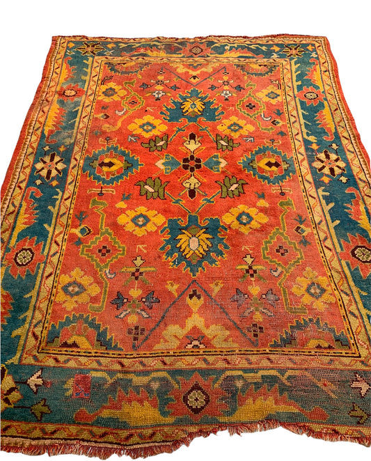 Antique Turkish Oushak, 7.6 x 10.2